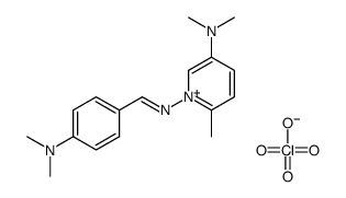 1-[(E)-[4-(dimethylamino)phenyl]methylideneamino]-N,N,6-trimethylpyridin-1-ium-3-amine,perchlorate结构式