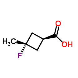 trans-3-fluoro-3-methylcyclobutane-1-carboxylic acid Structure