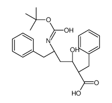 tert-butyloxycarbonyl-phenylalanyl-psi(hydroxyethylene)phenyl alanine Structure