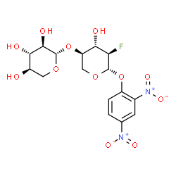 2',4'-dinitrophenyl 2-deoxy-2-fluoro-beta-xylobioside结构式