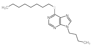 9H-Purine,9-butyl-6-(octylthio)-结构式