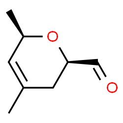 2H-Pyran-2-carboxaldehyde, 3,6-dihydro-4,6-dimethyl-, cis- (9CI) structure