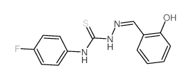 Hydrazinecarbothioamide,N-(4-fluorophenyl)-2-[(2-hydroxyphenyl)methylene]- Structure