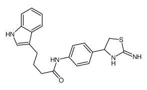 N-[4-(2-amino-4,5-dihydro-1,3-thiazol-4-yl)phenyl]-4-(1H-indol-3-yl)bu tanamide Structure