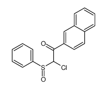 2-(benzenesulfinyl)-2-chloro-1-naphthalen-2-ylethanone结构式