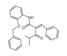 2-benzylidene-N-(2-(benzyloxy)phenyl)-4-methyl-3-oxopentanamide Structure