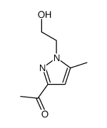 Ethanone, 1-[1-(2-hydroxyethyl)-5-methyl-1H-pyrazol-3-yl]- (9CI) Structure