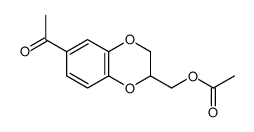 (6-acetyl-2,3-dihydro-1,4-benzodioxin-2-yl)methyl acetate结构式