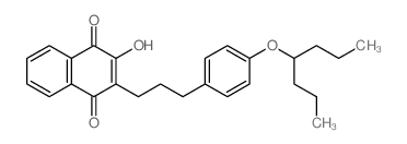 3-[3-(4-heptan-4-yloxyphenyl)propyl]-4-hydroxynaphthalene-1,2-dione Structure