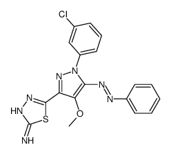 5-(1-(3-Chlorophenyl)-4-methoxy-5-(phenylazo)-1H-pyrazol-3-yl)-1,3,4-t hiadiazol-2-amine结构式