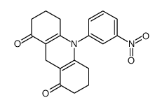 10-(3-nitrophenyl)-3,4,5,6,7,9-hexahydro-2H-acridine-1,8-dione Structure
