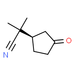 Cyclopentaneacetonitrile,-alpha-,-alpha--dimethyl-3-oxo-, (R)- (9CI) Structure