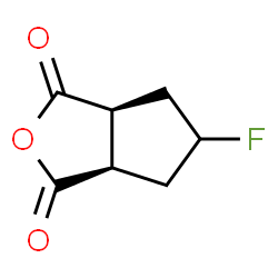 1H-Cyclopenta[c]furan-1,3(3aH)-dione,5-fluorotetrahydro-,(3aR,6aS)-rel- Structure