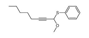 1-methoxy-2-octynyl phenyl sulfide结构式