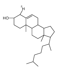 (3S,8S,9S,10R,13R,14S,17R)-4-deuterio-10,13-dimethyl-17-[(2R)-6-methylheptan-2-yl]-2,3,4,7,8,9,11,12,14,15,16,17-dodecahydro-1H-cyclopenta[a]phenanthren-3-ol结构式