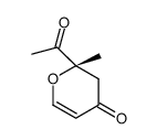 4H-Pyran-4-one, 2-acetyl-2,3-dihydro-2-methyl-, (2S)- (9CI) Structure