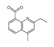 2-ethyl-4-methyl-8-nitro-quinoline结构式
