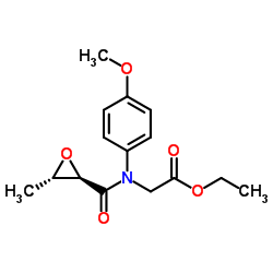 Ethyl 2-((2R,3S)-N-(4-methoxyphenyl)-3-methyloxirane-2-carboxamido)acetate Structure