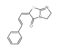 2-(3-Phenyl-2-propenylidene)-5,6-dihydroimidazo[2,1-b][1,3]thiazol-3(2H)-one结构式