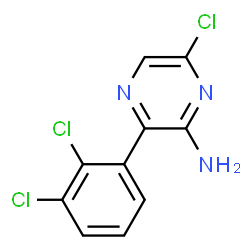 6-氯-3-(2,3-二氯苯基)吡嗪-2-胺结构式
