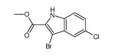 METHYL3-BROMO-5-CHLORO-1H-INDOLE-2-CARBOXYLATE structure