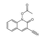 1-Acetoxy-1,2-dihydro-2-oxo-3-quinolinecarbonitrile结构式