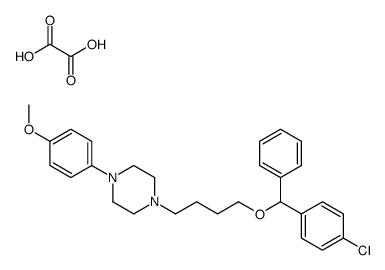 1-[4-[(4-chlorophenyl)-phenylmethoxy]butyl]-4-(4-methoxyphenyl)piperazine,oxalic acid结构式