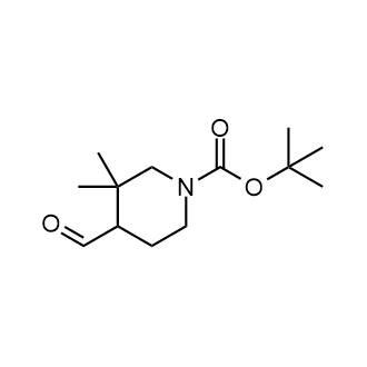 4-甲酰基-3,3-二甲基哌啶-1-羧酸叔丁酯结构式