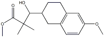 1,2,3,4-Tetrahydro-β-hydroxy-6-methoxy-α,α-dimethyl-2-naphthalenepropanoic acid methyl ester结构式