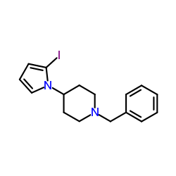 1-Benzyl-4-(2-iodo-1H-pyrrol-1-yl)piperidine结构式