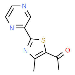 5-Acetyl-4-methyl-2-pyrazin-2-yl-1,3-thiazole结构式