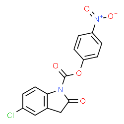 4-nitrophenyl (5-chloro-2,3-dihydro-2-oxo-1H-indole-1-carboxylate) Structure