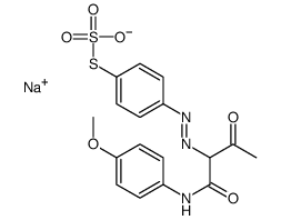 Thiosulfuric acid S-[4-[[1-[[(4-methoxyphenyl)amino]carbonyl]-2-oxopropyl]azo]phenyl]O-sodium salt Structure