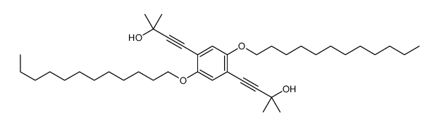 4,4''[2,5-BIS(DODECYLOXY)-1,4-PHENYLENE]BIS[2-METHYL-3-BUTYN-2-OL]结构式