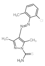 1H-Pyrazole-1-carbothioamide,4-[2-(2-chloro-6-methylphenyl)diazenyl]-3,5-dimethyl- picture