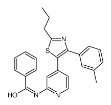 N-[4-[4-(3-methylphenyl)-2-propyl-1,3-thiazol-5-yl]pyridin-2-yl]benzamide Structure