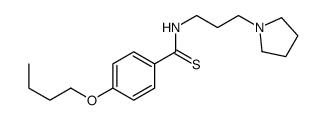 p-Butoxy-N-[3-(1-pyrrolidinyl)propyl]thiobenzamide结构式