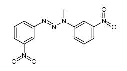 3-methyl-1,3-bis-(3-nitro-phenyl)-triazene结构式