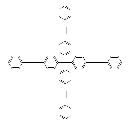 1-(2-phenylethynyl)-4-[tris[4-(2-phenylethynyl)phenyl]methyl]benzene Structure