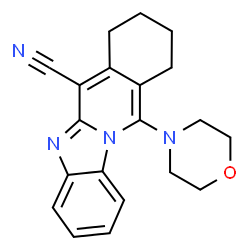 11-morpholino-7,8,9,10-tetrahydrobenzo[4,5]imidazo[1,2-b]isoquinoline-6-carbonitrile Structure