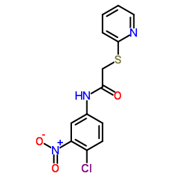 N-(4-Chloro-3-nitrophenyl)-2-(2-pyridinylsulfanyl)acetamide结构式