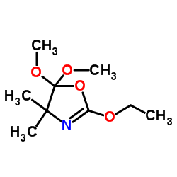 Oxazole, 2-ethoxy-4,5-dihydro-5,5-dimethoxy-4,4-dimethyl- (9CI) Structure