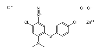 2-chloro-5-[(4-chlorophenyl)thio]-4-(dimethylamino)benzenediazonium chloride, compound with zinc chloride结构式