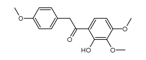 1-(2-hydroxy-3,4-dimethoxyphenyl)-2-(4-methoxyphenyl)ethanone结构式