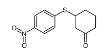 3-(4-nitrophenyl)sulfanylcyclohexan-1-one结构式