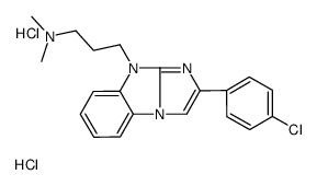 3-[2-(4-chlorophenyl)imidazo[1,2-a]benzimidazol-4-yl]-N,N-dimethylpropan-1-amine,dihydrochloride结构式