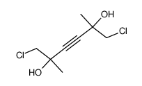 1,6-dichloro-2,5-dimethyl-hex-3-yne-2,5-diol结构式