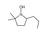 (9CI)-1-羟基-2,2-二甲基-5-丙基吡咯烷结构式