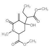 4-Piperidineaceticacid, a-ethyl-4-hydroxy-6-(methoxycarbonyl)-1-methyl-3-methylene-2-oxo-,methyl ester picture