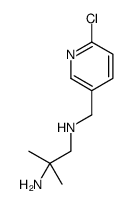 (2-氨基-2-甲基丙基)[(6-氯吡啶-3-基)甲基]胺结构式